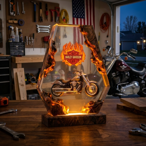 Biker Lampen | 3D LED Harzlampe