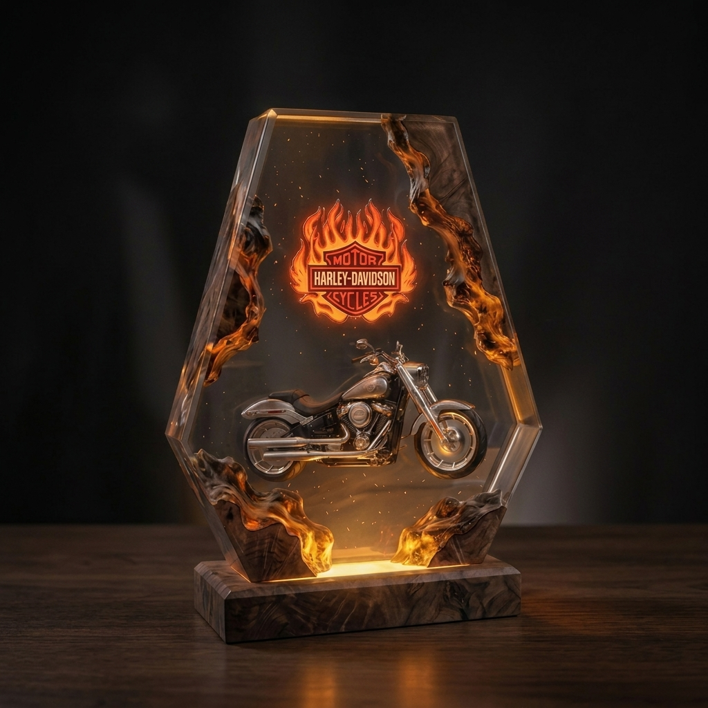 Biker Lampen | 3D LED Harzlampe